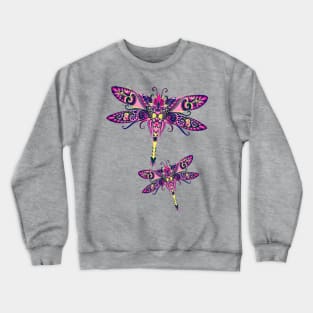 Pretty Purple Dragonflies Crewneck Sweatshirt